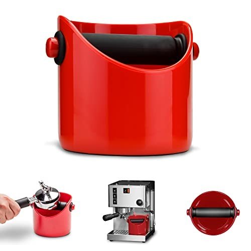 Red Coffee Grounds Storage Container by Grindenstein