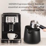Large Capacity Espresso Knock Box with Removable Bar
