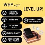 58.5mm Wooden Tamper Box with Removable Metal Basket