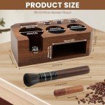 Sapele Wood Espresso Tamping Station & Accessories