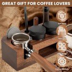 Sapele Wood Espresso Tamping Station & Accessories