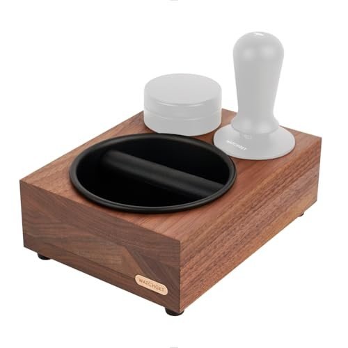 Wooden Espresso Knock Box and Tamping Station