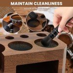 Sapele Wood Espresso Tamping Station & Accessories