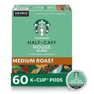 Starbucks Half-Caff Medium Roast K-Cup Pods Bundle
