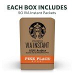 Pike Place Instant Coffee Subscription Box - 50 Packets