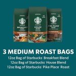 Starbucks Medium Roast Coffee Variety Pack, 3 Bags