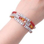 FOCO Unisex Adult NFL Team Logo Officially Licensed 3-Pack Beaded Friendship Bracelet, Gems