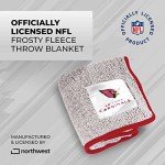 NORTHWEST NFL Silk Touch Sherpa Throw Blanket - Soft & Fluffy - Great for Gamedays - 60" x 50" - Experience Ultimate Comfort (Arizona Cardinals - Cardinal)