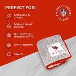 NORTHWEST NFL Silk Touch Sherpa Throw Blanket - Soft & Fluffy - Great for Gamedays - 60" x 50" - Experience Ultimate Comfort (Arizona Cardinals - Cardinal)