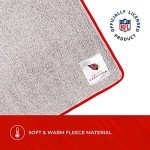 NORTHWEST NFL Silk Touch Sherpa Throw Blanket - Soft & Fluffy - Great for Gamedays - 60" x 50" - Experience Ultimate Comfort (Arizona Cardinals - Cardinal)