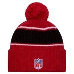 New Era Unisex-Adult NFL Official Sideline Team Logo Sherpa Striped Pom Beanie Cold Weather Knit Hat (Arizona Cardinals - Red)