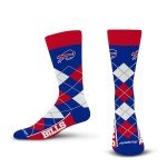 For Bare Feet NFL BUFFALO BILLS Argyle Remix Premium Dress Sock Team Color OSFM
