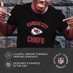 Team Fan Apparel NFL Adult Gameday T-Shirt - Cotton Blend - Tagless - Semi-Fitted - Unleash Your Team Spirit During Game Day (Kansas City Chiefs - Black, X-Large)