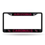 Rico Industries NFL Football Arizona Cardinals Black Chrome Frame with Printed Inserts 12" x 6" Car/Truck Auto Accessory