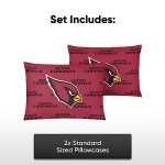 FOCO Arizona Cardinals NFL Team Color Big Logo Standard 2 Pack Pillowcases
