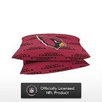 FOCO Arizona Cardinals NFL Team Color Big Logo Standard 2 Pack Pillowcases