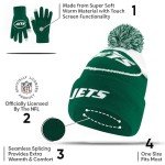 Ultra Game Standard END Zone HAT Gloves Set, Team Color 2
