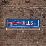 Rico Industries NFL Buffalo Bills Home Décor Metal Street Sign (4" x 15") - Great for Home, Office, Bedroom, & Man Cave - Made,Silver