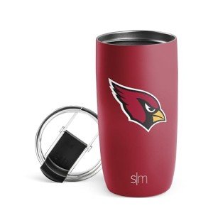 Simple Modern Officially Licensed NFL Arizona Cardinals 16oz Travel Coffee Tumbler with Flip Lid | Stainless Steel Cup | Football Gifts for Men, Women | Voyager Collection | Arizona Cardinals