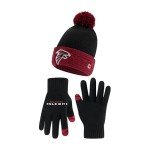 Ultra Game Standard Super Soft Two Tone Winter Beanie Knit Hat with Extra Warm Touch Screen Gloves, Team Color