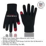 Ultra Game Standard Super Soft Two Tone Winter Beanie Knit Hat with Extra Warm Touch Screen Gloves, Team Color