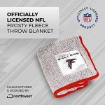NORTHWEST NFL Silk Touch Sherpa Throw Blanket - Soft & Fluffy - Great for Gamedays - 60" x 50" - Experience Ultimate Comfort (Atlanta Falcons - Red)