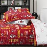 FOCO Kansas City Chiefs NFL Team Color Bed In a Bag Comforter Bedding 5 Piece Twin Set