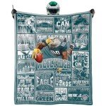 Blanket Football Fan Gifts for Men Women Football Style Throw Blanket Flannel Super Cozy Soft Living Room 60" x 50".