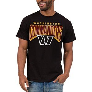 Junk Food Clothing x NFL - Washington Commanders - Bold Logo - Unisex Adult Short Sleeve Fan T-Shirt for Men and Women - Size 3X-Large