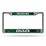 Rico Industries NFL Philadelphia Eagles Retro 12" x 6" Silver Chrome Frame W' Decal Insert Car/Truck/SUV Auto Accessory