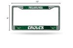 Rico Industries NFL Philadelphia Eagles Retro 12" x 6" Silver Chrome Frame W' Decal Insert Car/Truck/SUV Auto Accessory