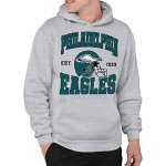 Junk Food Clothing x NFL - Philadelphia Eagles - Team Helmet - Unisex Adult Pullover Fleece Hoodie for Men and Women - Size X-Large