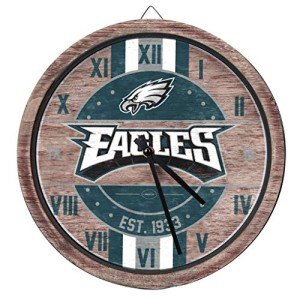 FOCO Philadelphia Eagles NFL Barrel Wall Clock, CLCKNFTMESTWL, Multi-Color, Philadelphia Eagles