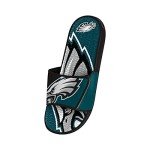 FOCO Philadelphia Eagles NFL Mens Gel Slides - Colorblock Big Logo, XL(13-14)