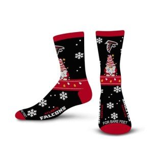 For Bare Feet NFL ATLANTA FALCONS Holiday Sweater Gnome Team Colors Large