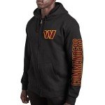 Junk Food Clothing x NFL - Washington Commanders - MVP Zip Hoodie - Unisex Adult Full Zip Hooded Sweatshirt for Men and Women - Size X-Large