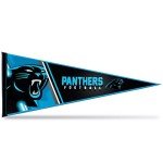 Rico Industries NFL Football Carolina Panthers Primary 12" x 30" Felt Wall Décor Pennant - Great for Home/Bed Room/Man Cave Décor