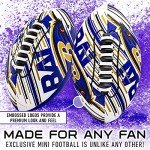 Franklin Sports NFL Baltimore Ravens Football - Youth Mini Football - 8.5" Junior Size Ball - SPACELACE Easy Grip Texture- Perfect for Kids