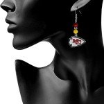 NFL Siskiyou Sports Womens Kansas City Chiefs Fan Bead Dangle Earrings One Size - Team Color