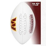 Franklin Sports NFL Washington Commanders Autograph Football - Official Size White Panel Souvenir Football for Autographs + Signatures - NFL Team Fan Shop Memorabilia Football for Display