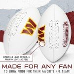 Franklin Sports NFL Washington Commanders Autograph Football - Official Size White Panel Souvenir Football for Autographs + Signatures - NFL Team Fan Shop Memorabilia Football for Display