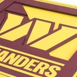 YouTheFan NFL Washington Commanders 3D Logo Series Wall Art - 12x12