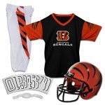 Franklin Sports Cincinnati Bengals Kids Football Uniform Set - NFL Youth Football Costume for Boys & Girls - Set Includes Helmet, Jersey & Pants - Medium