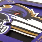 YouTheFan NFL Baltimore Ravens 3D Logo Series Wall Art - 12x12, Team Colors