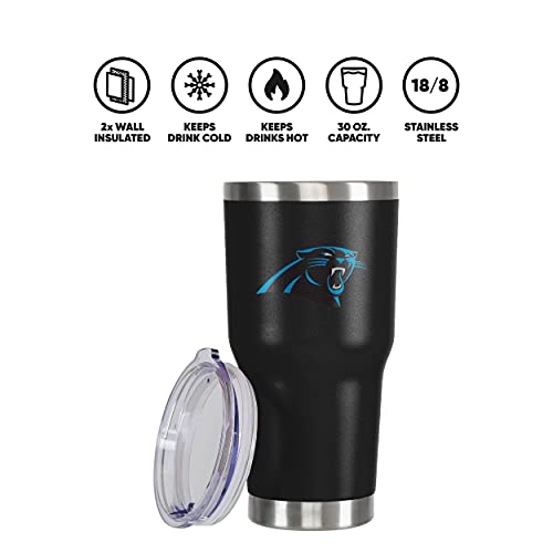 FOCO Carolina Panthers NFL Team Logo 30 oz Tumbler - Black