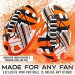 Franklin Sports NFL Cincinnati Bengals Football - Youth Mini Football - 8.5" Junior Size Ball - SPACELACE Easy Grip Texture- Perfect for Kids