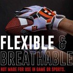 Franklin Sports Cincinnati Bengals Youth NFL Football Receiver Gloves - Receiver Gloves for Kids - NFL Team Logos and Silicone Palm - Youth S/XS Pair