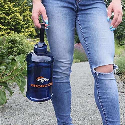 FOCO Denver Broncos NFL Large Team Color Clear Sports Bottle