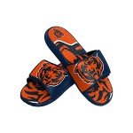 FOCO Chicago Bears NFL Mens Colorblock Big Logo Gel Slides - L