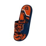 FOCO Chicago Bears NFL Mens Colorblock Big Logo Gel Slides - L